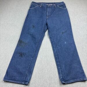 Bulwark Jeans Mens 38X34 (38X30) Blue Straight Flame Resistant‎ Denim Cat2 2112